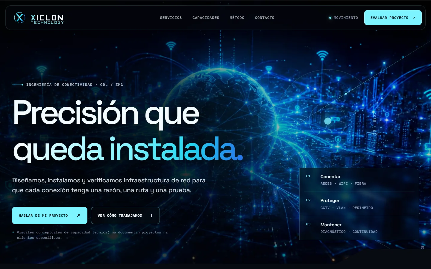Xiclon digital presence created by P2L